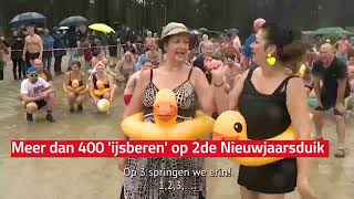 400 ijsberen op nieuwjaarsduik Lilse Bergen [upl. by Neelear]