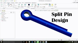 Split Pin Design in Creo [upl. by Ednalrym]