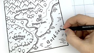 How To Letter Your Hand Drawn Maps [upl. by Anerres]