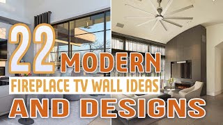 22 Modern Fireplace TV Wall Ideas and Designs [upl. by Halac]