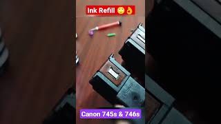 How to Refill the Ink cartridge  Canon 745s amp 746s  shorts canon printer [upl. by Abram]