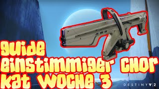 GUIDE so bekommt Ihr den KATALYSATOR Woche 3 für das exotische Automatikgewehr EINSTIMMIGER CHOR [upl. by Kneeland982]