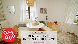 House Tours Serene amp Stylish in Sugar Hill NYC  Apartment Therapy [upl. by Irtimid]