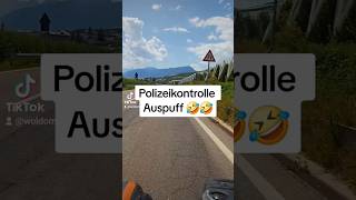 Polizeikontrolle Auspuff 🤣🤣 kurzwitz flachwitz viralvideo polizei Auspuff humor lustig [upl. by Cirilo]