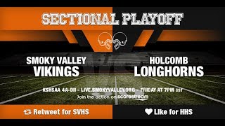 Smoky Valley Varsity Football hosts the Holcomb Longhorns [upl. by Salter]