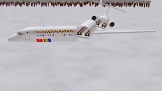 Scandinavian Airlines System Flight 751 Roblox Crash Animation [upl. by Limaj913]