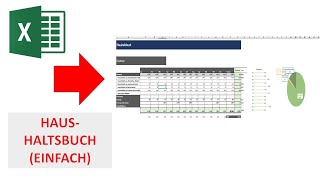 Haushaltsbuch  einfache Variante I Excel Vorlage I Excelpedia [upl. by Lenzi729]