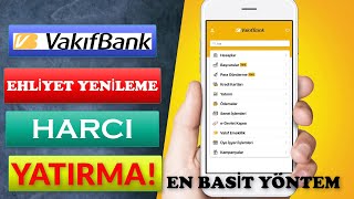 VAKIFBANK EHLİYET YENİLEME HARCI ÖDEME  EHLİYET HARCI YATIRMA [upl. by Atenek674]