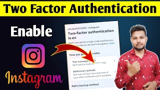 How To Enable Two Factor Authentication In Instagram 2024  Instagram Two Factor Authentication [upl. by Anoyek405]