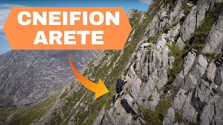 Cneifion Arete Grade 3 Scramble  Drone Footage [upl. by Thordis]