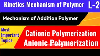 Mechanism Of Cationic PolymerizationMechanism of Anionic Polymerization For BSc Students [upl. by Annaihs]