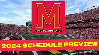 Maryland 2024 College Football Schedule PreviewProjected Record [upl. by Aikemahs555]