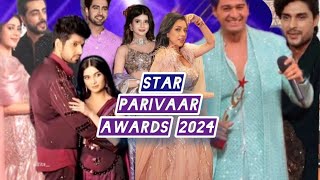 Star Parivaar Awards 2024  Awards list  which actor wins heart amp gets Awardstarparivaarawards [upl. by Annoerb232]