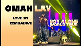 Omah Lay live Boy Alone World Tour in Zimbabwe [upl. by Aerua165]