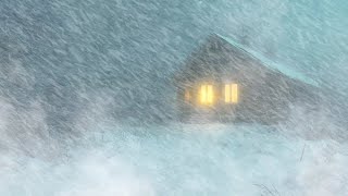 Heavy Blizzard Attacks The Frozen Cabin  Howling Winds amp Snowstorm Sounds for Deep Sleep [upl. by Rahmann]