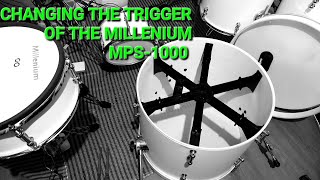 MILLENIUM MPS1000 EDRUM CHANGING THE TRIGGER [upl. by Arakat]