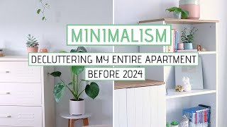 Decluttering My Entire Apartment Before 2024  MINIMALISM Tips Whole House Declutter [upl. by Aisinoid975]