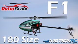 RotorScale F1 180 Size Gyro Stabilized Helicopter  Motion RC [upl. by Templas7]