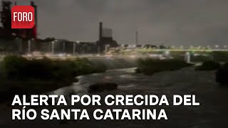 Rio Santa Catarina en Monterrey aumenta su cauce por efecto de la Tormenta Tropical Alberto [upl. by Weinert]