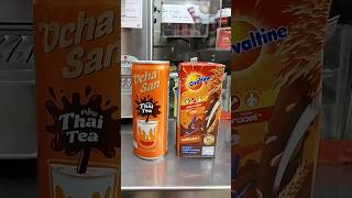 Ochasan Thai Milk Tea Drink 🍵☕ Ovaltine Chocolate 🧊☕🍵 shorts chocolate ovaltine [upl. by Sito708]