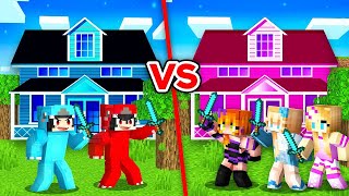 OMZ and ROXY vs CRAZY FAN GIRLS Built The BEST HOUSE in Minecraft  Parody StoryRoxy LilyCrystal [upl. by Azyl]