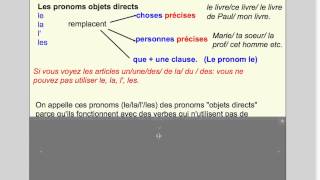 Les pronoms objets directs lelallesmp4 [upl. by Eceerehs]