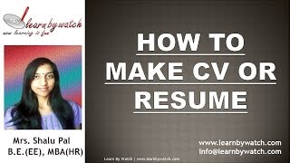 How to make CV  Resume English [upl. by Temhem]