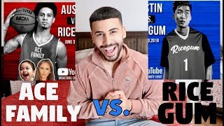 AM I PLAYING IN THE ACE FAMILY vs RICEGUM BASKETBALL GAME [upl. by Lhadnek]