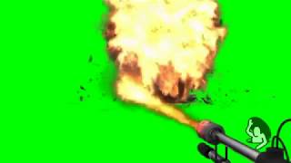 Flamethrower Explosions Green Screen [upl. by Sherri41]