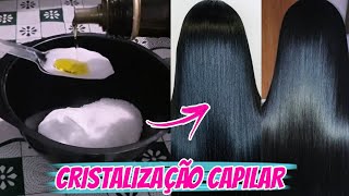 CRISTALIZAÇÃO CAPILAR CASEIRA SEM QUÍMICA  Acabe com o VOLUME do seu cabelo [upl. by Singleton520]