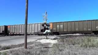 BNSF 9279 leads northbound coal Rosenberg TX [upl. by Amsed]