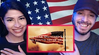 British Couple Reacts to The Star Spangled Banner As Youve Never Heard It [upl. by Ajet]