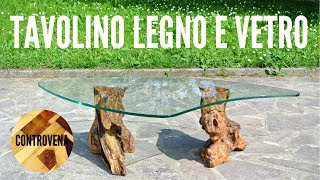 Tavolino in legno e vetro  FAI DA TE [upl. by Beatty]