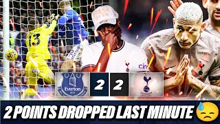 2 POINTS DROPPED IN THE LAST MINUTE 😓 Everton 22 Tottenham EXPRESSIONS REACTS [upl. by Landa]