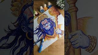 Jay hanuman 🚩 art drawing pensketch jayhanuman subscribenow [upl. by Lorrayne692]