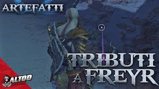 GOD OF WAR RAGNAROK  ALFHEIM  ARTEFATTI  TRIBUTI A FREYR [upl. by Aynosal]