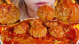 ASMR 🥵🥣SEBLAK BAKSO URAT MERCON PEDAS🔥 EXTREME SPICY MEATBALL SEBLAK [upl. by Noislla]