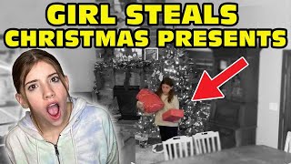 Girl Temper Tantrum STEALS Christmas Presents  Caught On Security Camera Original [upl. by Dudley]