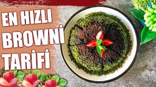 8 DAKİKADA MİKRODALGA FIRINDA BROWNİ TARİFİ [upl. by Kussell]