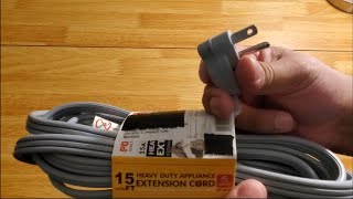 Quick Look at POWTECH Heavy Duty Appliance Extension Cord 15ft [upl. by Tess]