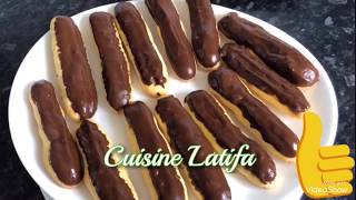 Recette des éclairs au chocolat 😋عمل الأكلير الرائع بكل سهولة [upl. by Alian376]