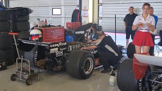 Cosworth DFV V8 Engine start up and revving pure sound  80s F1  Silverstone Classic 2022 [upl. by Frager]