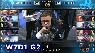 TL vs C9  S9 LCS Spring 2019 Week 7 Day 1  Team Liquid vs Cloud 9 W7D1 [upl. by Ettenan]