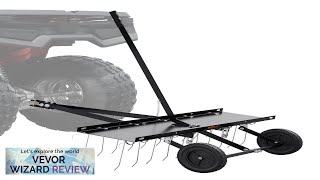 VEVOR Tow Behind Dethatcher 40inch Tow Dethatcher with 20 Spring Steel Tines Review [upl. by Cleres]