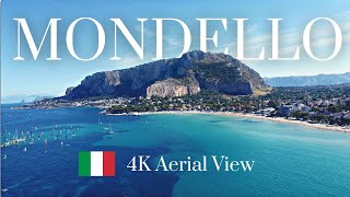 Mondello Beach  4K Aerial Drone View 🇮🇹 [upl. by Ronyam]