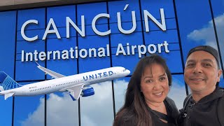 Cancun Mexico to SFO  Airport Tour amp United Airlines InFlight Views  Arnold Paulos DDS [upl. by Violeta]