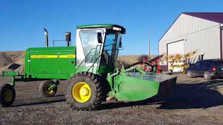 4995 John Deere Windrower [upl. by Kreda664]