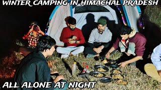 winter camping at night in himachal pradesh camping viralvideo mountaincamping campinglife [upl. by Poole151]