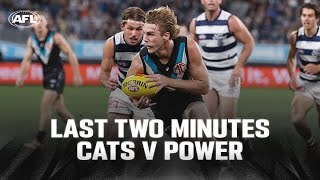 Last Two Minutes Geelong v Port Adelaide  Round 9 2024  AFL [upl. by Quintie]