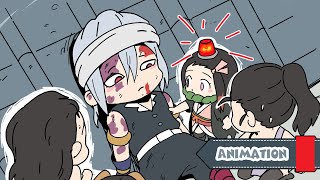 Nezuko Saves Tengen Uzui Animation  Demon Slayer 鬼滅の刃  귀멸의 칼날 [upl. by Kathy887]